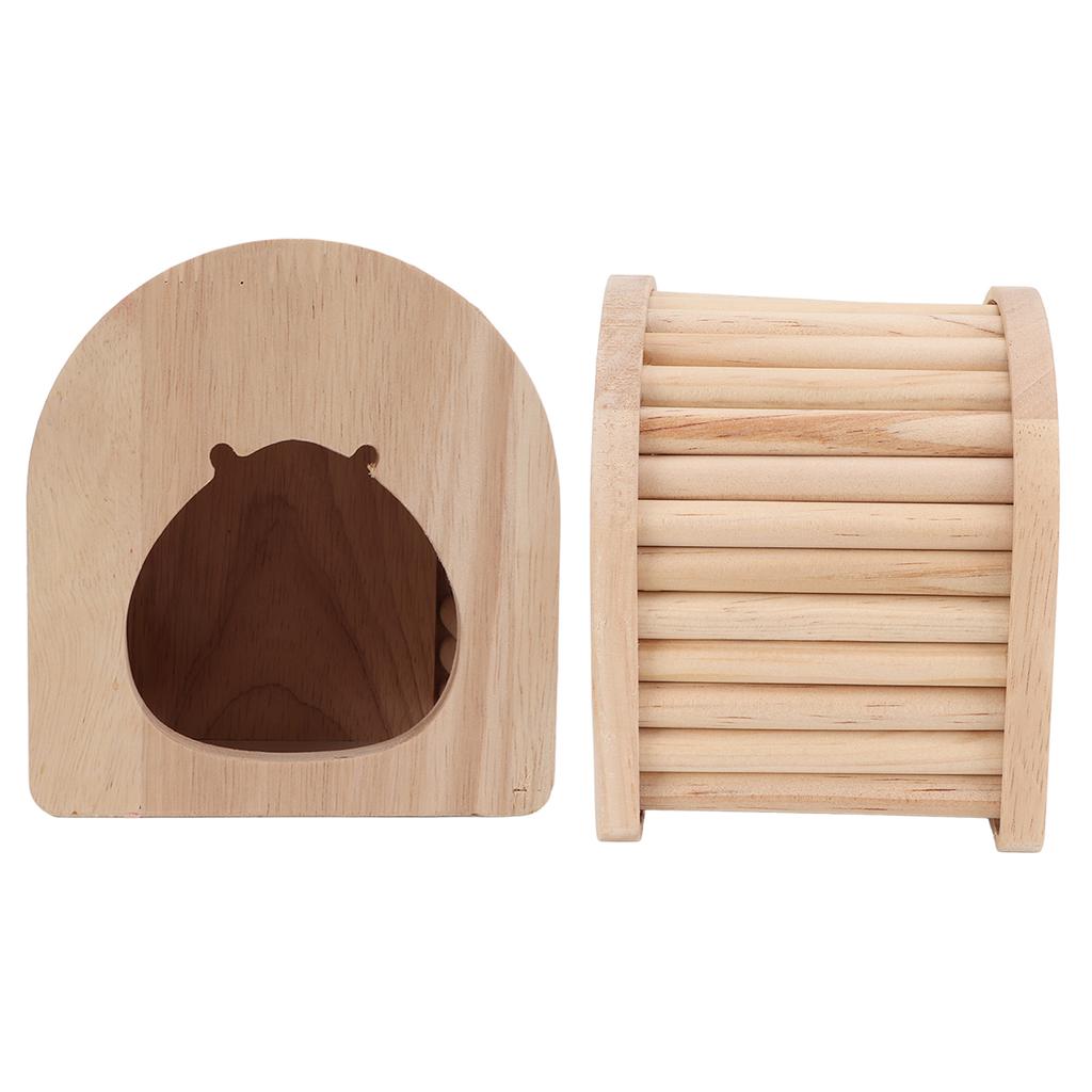 Hamster Wooden Arch House Dome Roof Wooden Hamster Arch Hut for Mice Chinchillas Guinea Pigs