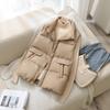2024 новый пуховый жилет женский повседневный легкий жилет воротник-стойка застежка белая утиная пуховая куртка жилет куртка