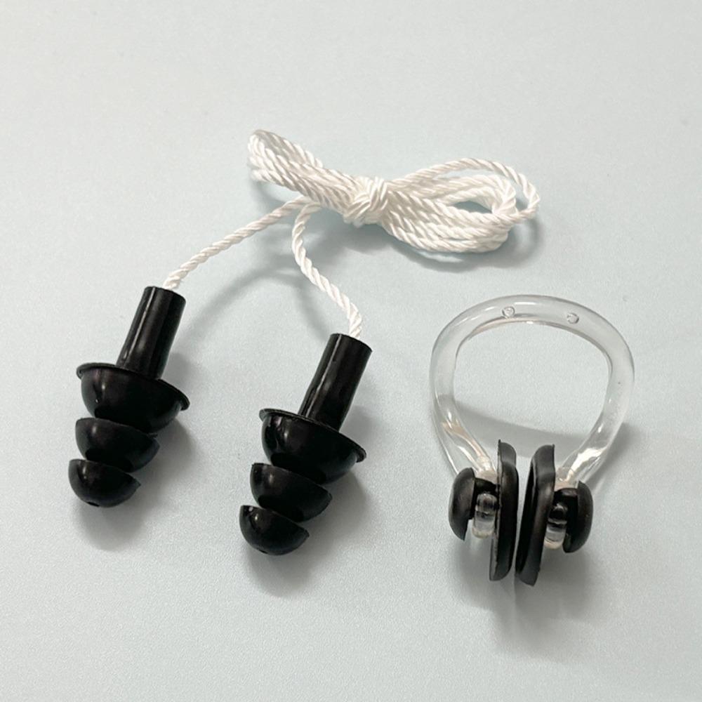 Soft Silicone Ear Plugs With Box Waterproof Swim Dive Supplies Accessories Nose Clip Sleep