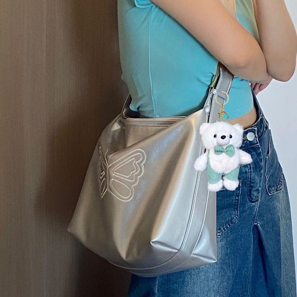 Мягкий плюшевый брелок в виде медведя-банта для девочки, сердечка, галстука-бабочки, плюшевой куклы, подвесного аксессуара