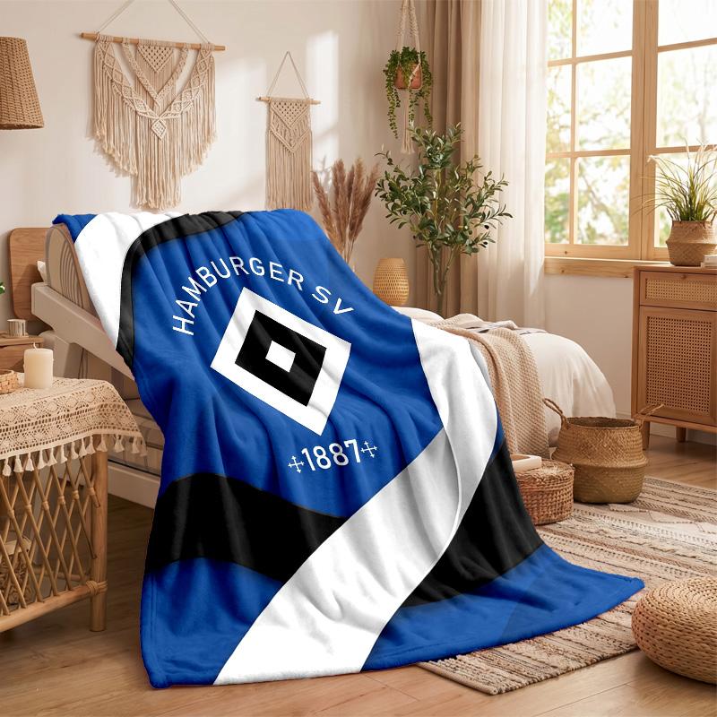 Hamburger SV Football Print Flannel Blanket Soft Warm Sofa Bed Throw Blanket For Home Office Bedroom
