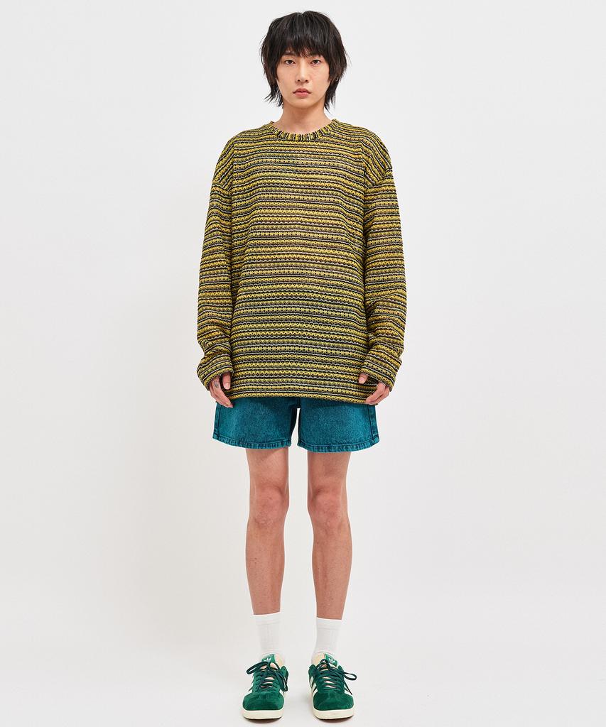 C WEAR BY THE GENIUS Прозрачный вязаный пуловер для творчества Желтый