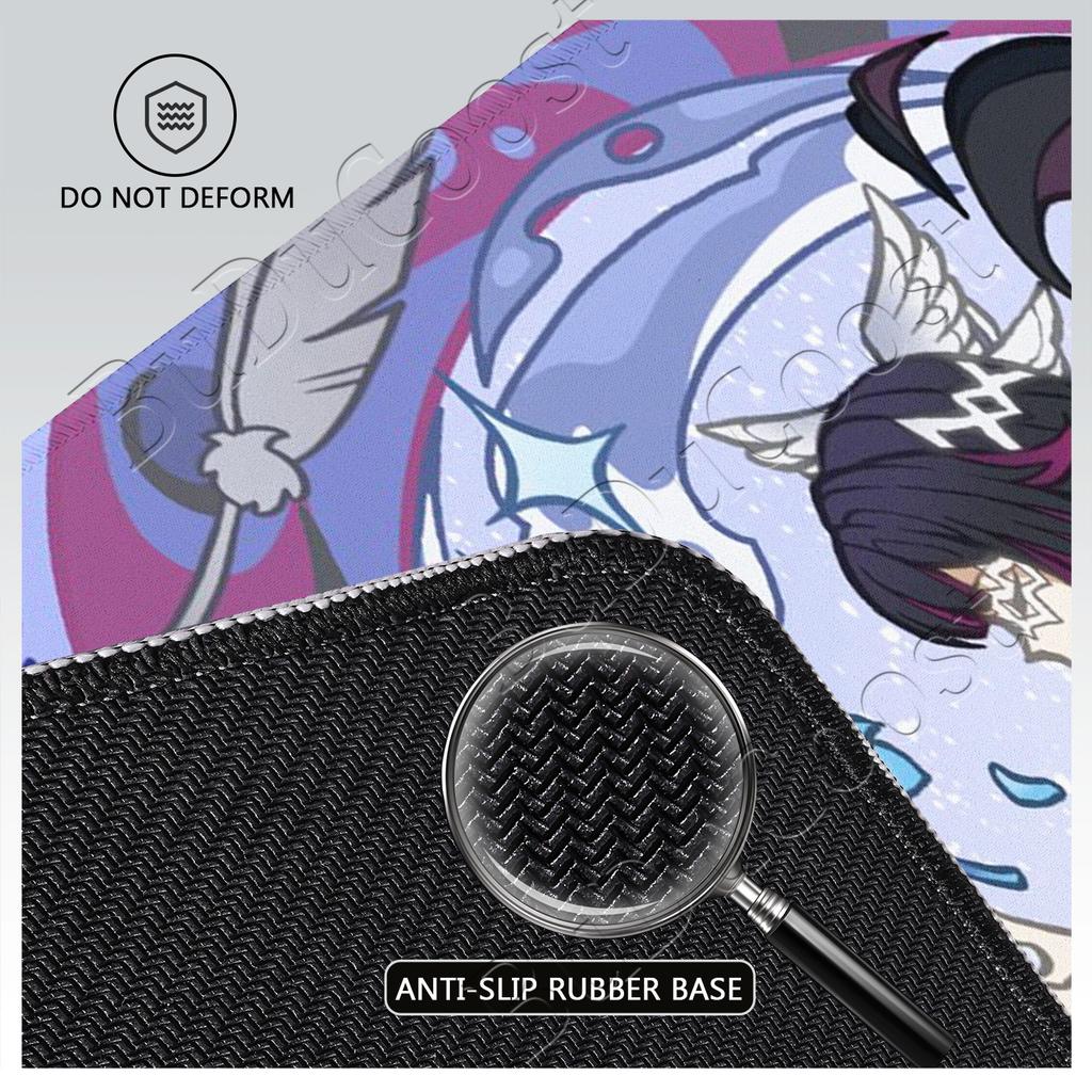 Genshin Impact Gaming Columbina XXL Overlock Large Mouse Pad Non-slip Base Keyboard Anime Esports Desk Mat HD Printing Mousepad