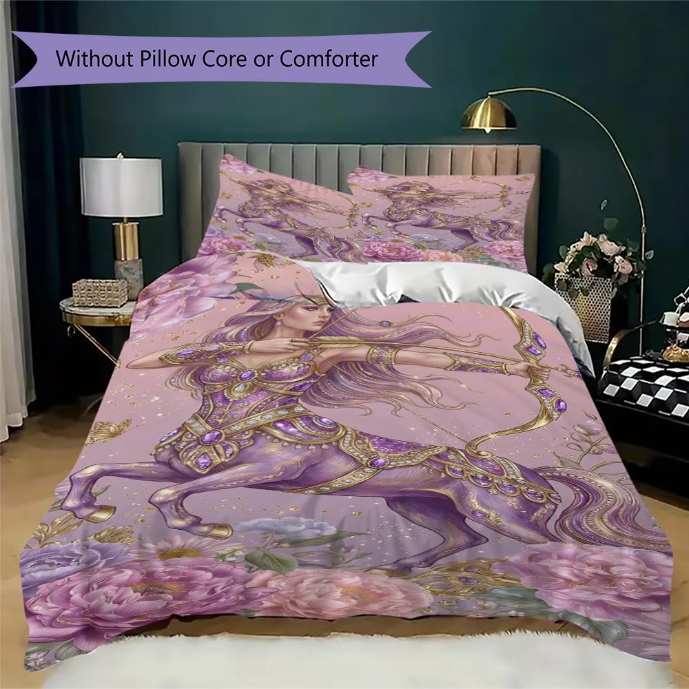 Centaur Pattern Bedding uilt Set uilt Cover Pillowcase Home Decoration Birthday Gift (1 * duvet cover + 2 * pillowcase without core)90