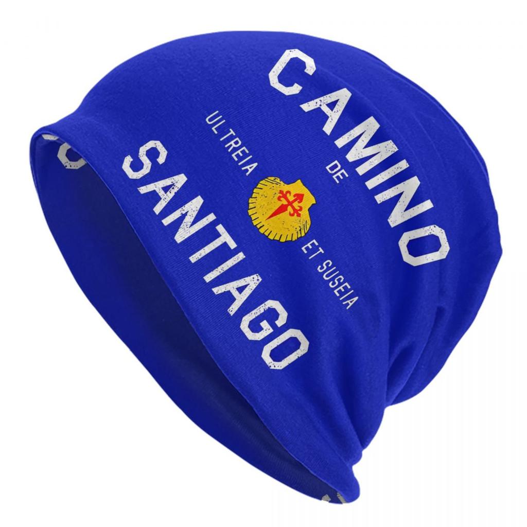 Custom Santiago De Compostela Art Shell Bonnet Hat Knitting Hats Cool Unisex Adult Buen Camino Warm Winter Skullies Beanies Caps