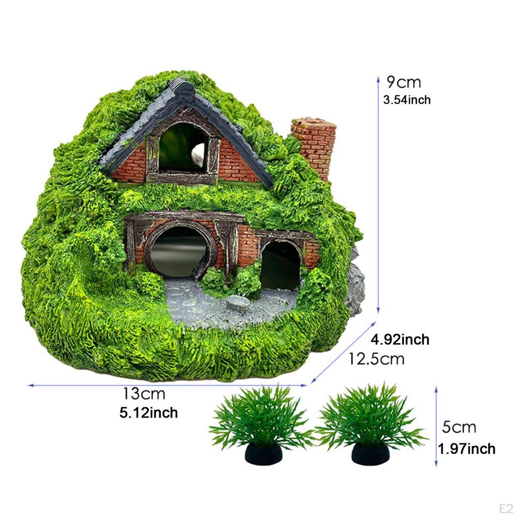 Aquarium Decor House Cave Hole Shelter, Accessories for Betta, Creative, Fish Tank Hut,