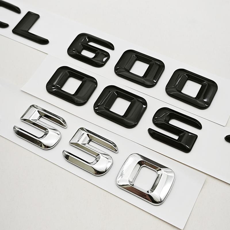 3D ABS Car Letters Logo CL500 CL550 CL600 Badge Rear Trunk Sticker For Mercedes Benz CL500 CL550 CL600 C215 C216 Accessories UQ4