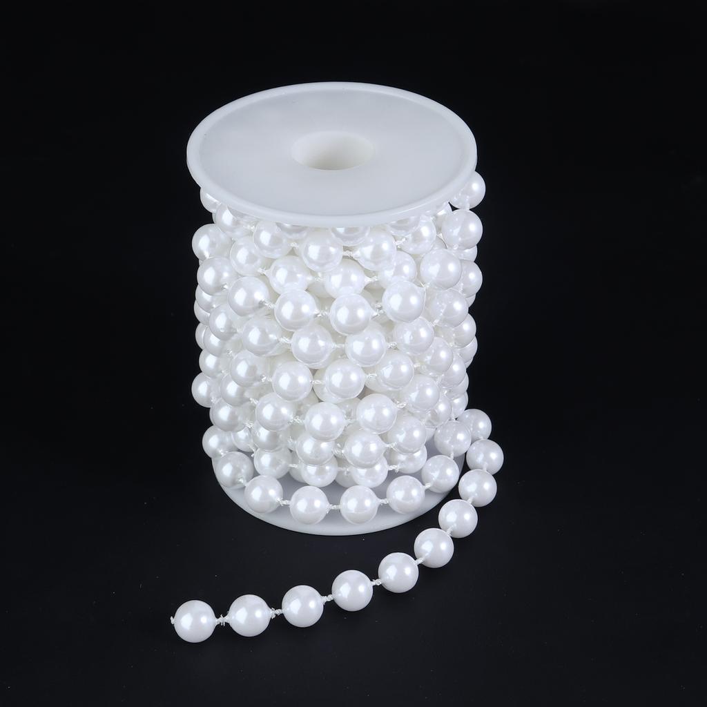 5Yards ABS Imitation Pearl Bead Chain Line Cord Thread Trim For DIY Wedding Party Decoration Jewelry Making Crafts Accessories