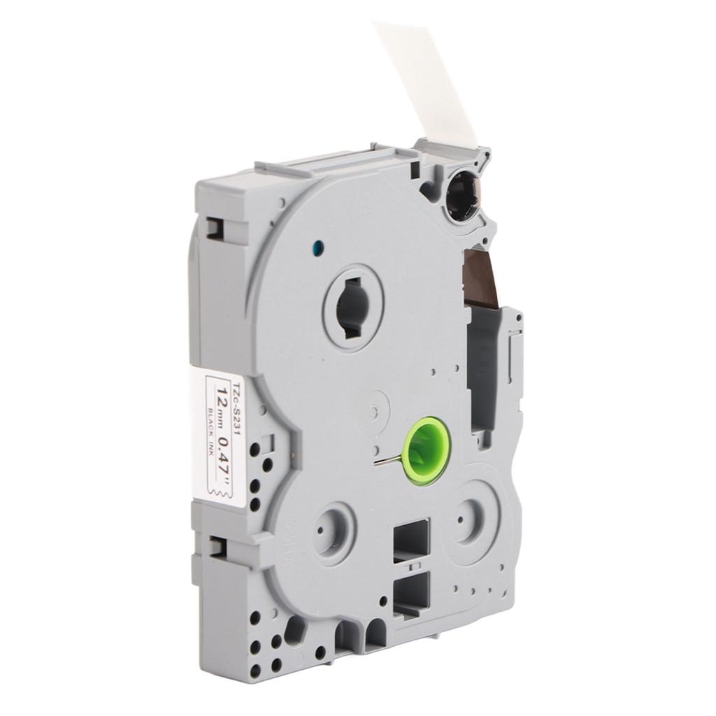 12мм 0,5дюйма Ламинированная лента для этикеток с сильным клеящим слоем TZ231 Китайский стандарт для Brother