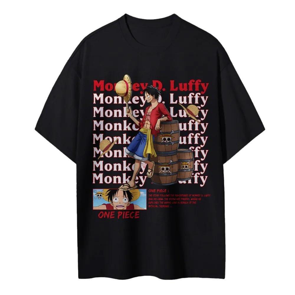2026 One Piece Unisexs and Womens Tshirt Monkey D Luffy Anime Y2k Tee Summer and Spring New Boys Short Sleeves Parentchild