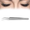 Stainless Steel Eyelash Extensions Tweezers High Accuracy Tweezers Tools for Nail Art(Curved Head 5BSA )