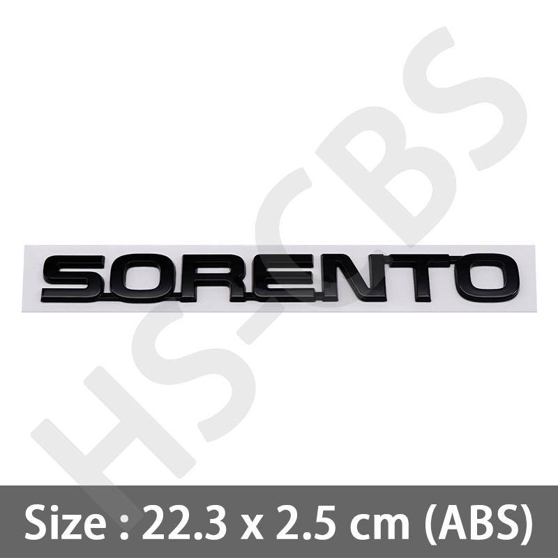 Akpsw6 1 шт. 3D ABS Логотип-эмблема с буквой Sorento Значок Наклейка на задний багажник автомобиля Sorento Наклейки на бампер и заднюю дверь Стайлинг автомобиля Автоаксессуары