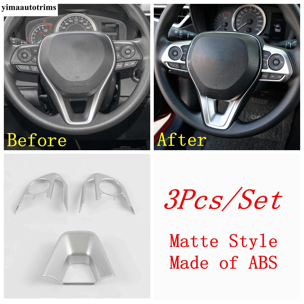 Car Steering Wheel Frame Cover Trim Matte Accessories Interior For Toyota RAV4 XA50 / Corolla E210 / Corolla Cross - 2025
