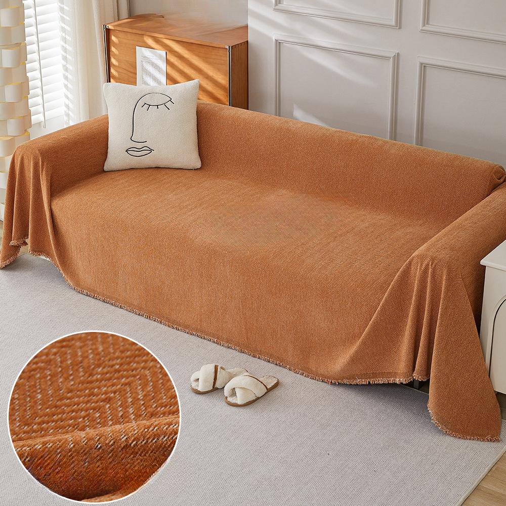 Herringbone Sofa Towel Cover Cloth Sofa Cushion Four Seasons Universal High-Grade Full Cover Universal Cover Blanket
