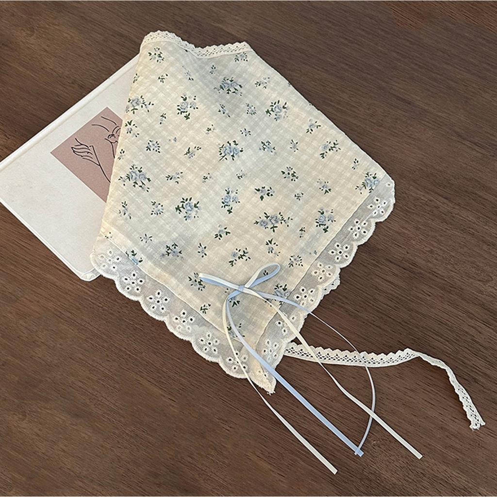 Summer Fresh Lace Hair Band, Silk Scarf, Hair Accessory, Retro Country Style Headwear, Bohemian Style, Travel To the Seaside