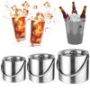 Stainless Steel Ice Bucket 1.6/2/3L Double Wall Insulated Seamless Structure Thickened