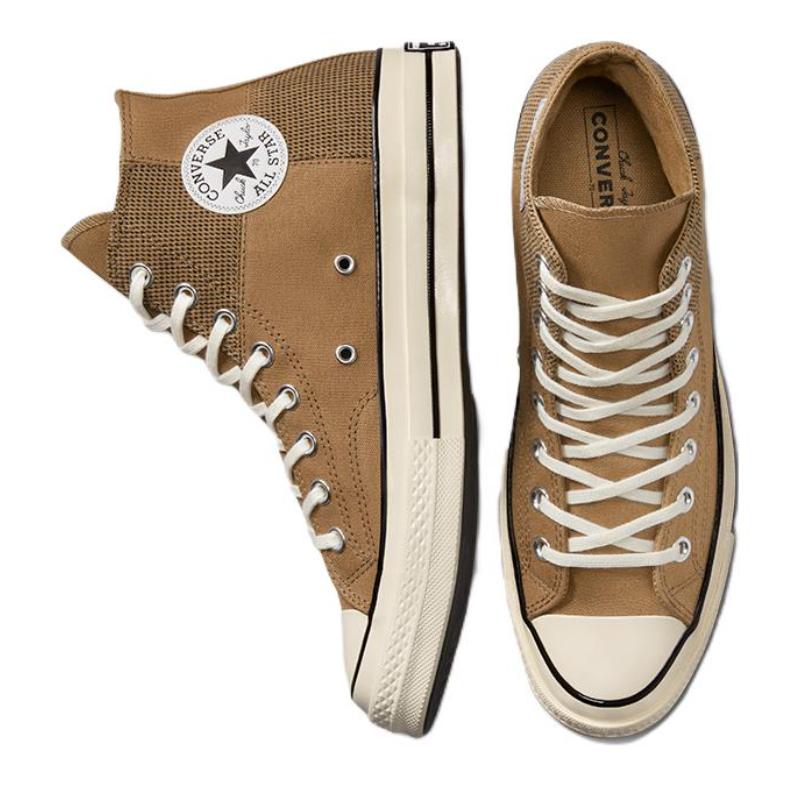 Converse Трендовые повседневные парусиновые кеды хай-топы унисекс коричневые 1970-х годов