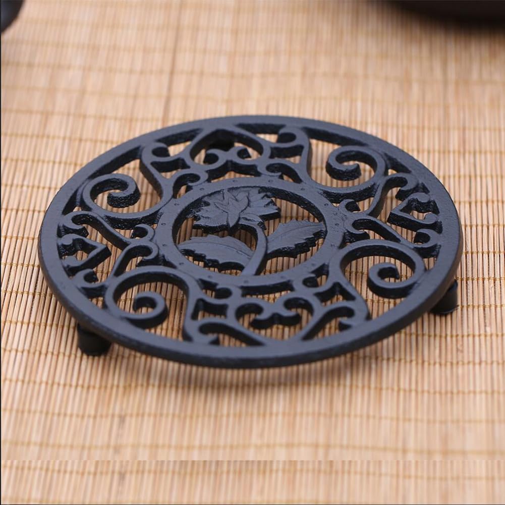 HwaGui Pot Pot Pot Cast Pot Teapot Bottle Cooking Ironware Pattern Ironware, Stand, Stand, Stand, Iron, Stand, Holder, Holder, Utensils, (flower Type)