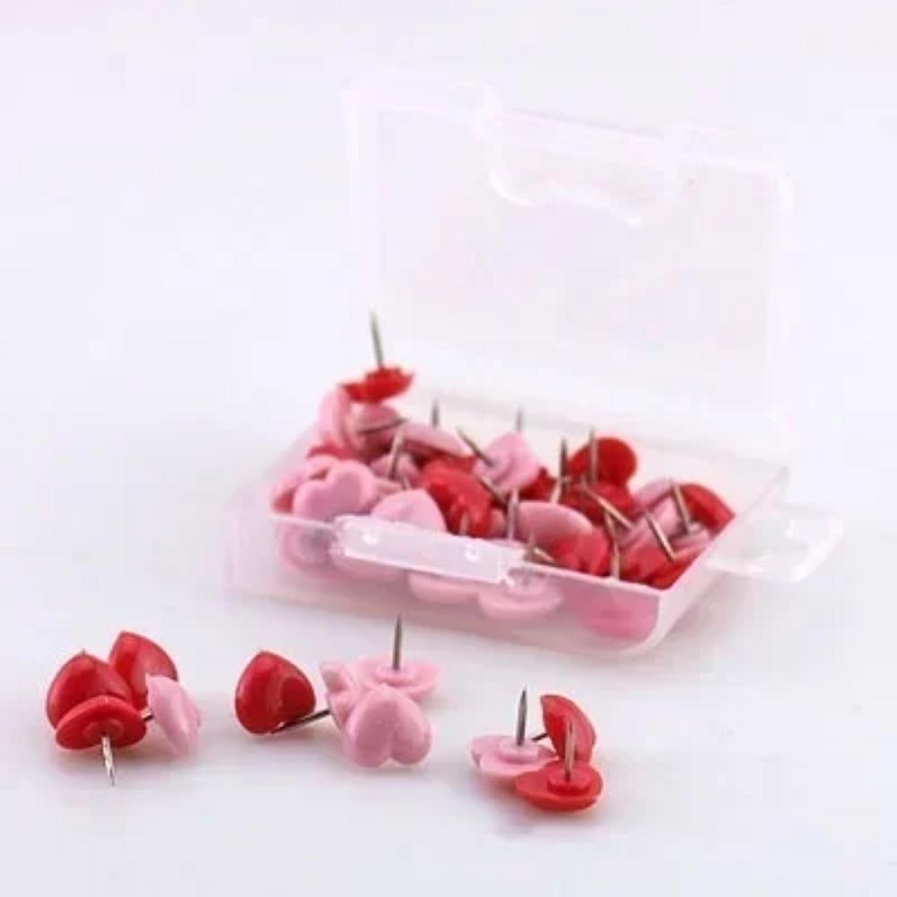 В форме сердца 50 шт. в упаковке Пластиковые высококачественные пробковые доски Безопасные цветные кнопки Канцелярские кнопки Офисные школьные принадлежности Принадлежности