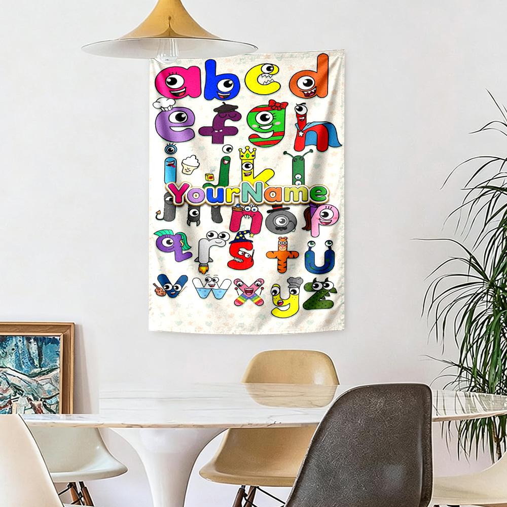Numberblocks Custom Your Name Wall Decor Tapestry Art For Pet Memorial Birthdaywedding Party Backdrop Family Gift