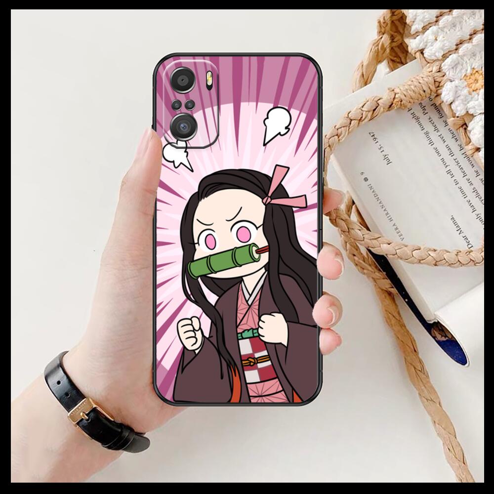 Kamado Nezuko Kimetsu No Yaiba Demon Slayer, мягкий ТПУ для Xiaomi Redmi Note 10S 10 9T 9S 9 8T 8 7S 7 6 5A 5 Pro Max Soft Black P