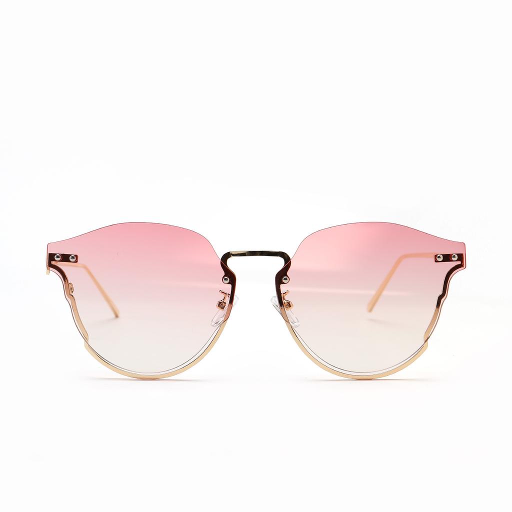 Очки D1177 Металлическая полуоправа кошачий глаз заклепки без полей Прямые продажи Женские солнцезащитные очки Мужские