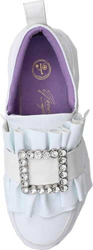 Кроссовки с платформой и пряжкой с драгоценными камнями