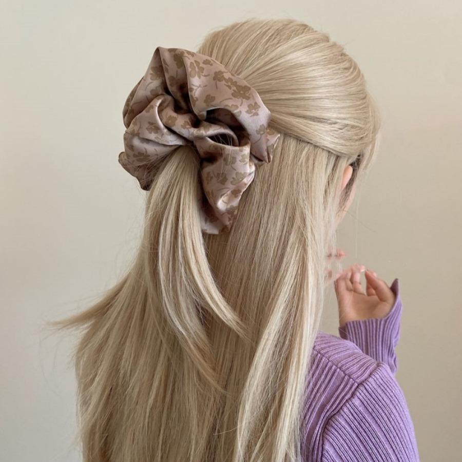 Lady Charm Oversize Hair Band Girl Large Hair Ties Elastic Scrunchies For Women Ponytail Hairstyle Rubber Band Accessories