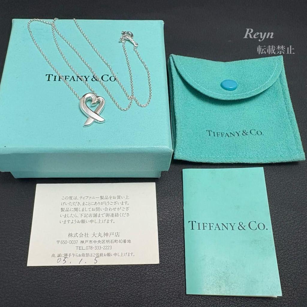 Б/у [Новый полированный] Tiffany & Co. Серебряное колье Tiffany 925 Paloma Picasso 'Любящее сердце'