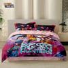 3Pcs K-Pop Demon Hunters Chipless Quilt Set, Multi Size Bedrooms, Dormitory Bedding Decoration, Machine Washable