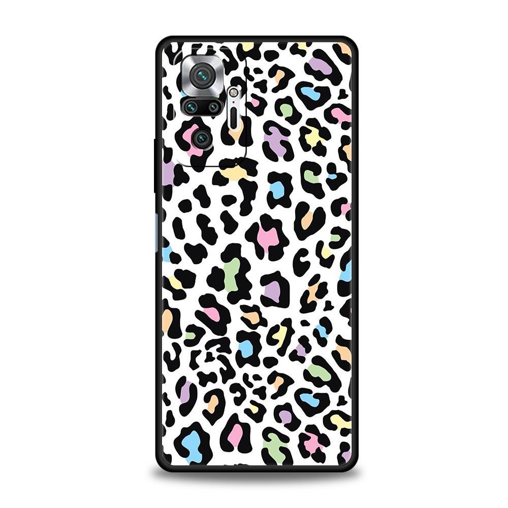 Чехол для телефона с принтом леопарда и гепарда для Xiaomi Redmi Note 14 13 5G 10 11 12 Pro Plus 4G 14C 13C 12C 10C Черный чехол
