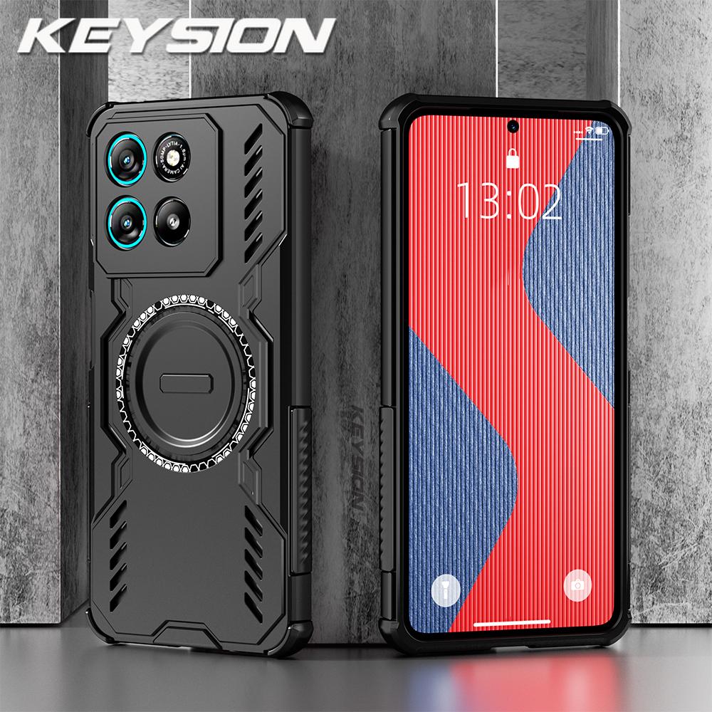 KEYSION Термозащитный чехол для Motorola G86 5G G57 G67 Power Магнитное охлаждение Ударопрочный чехол для телефона для MOTO G100 G15 G75 5G