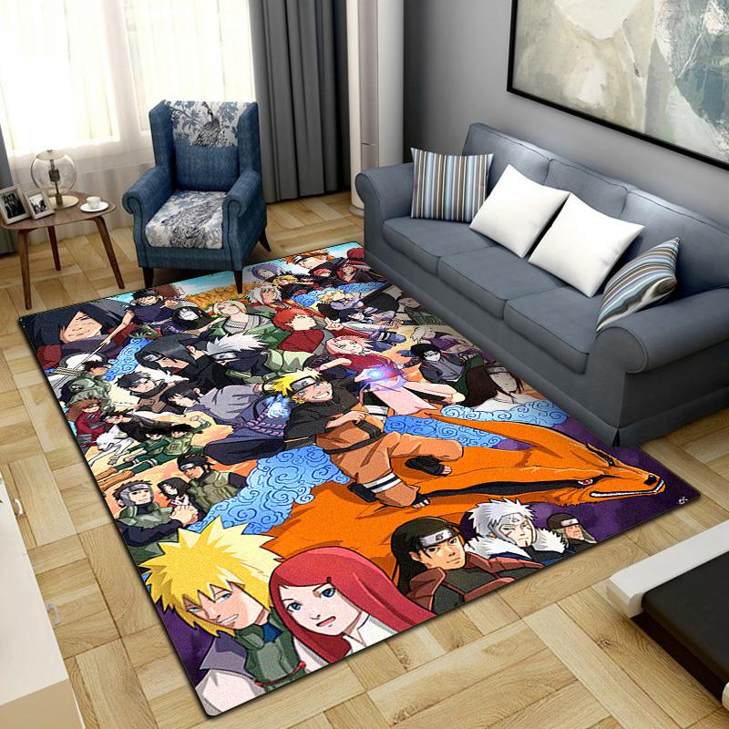 Anime-Naruto Area Carpet for Living Room Bedroom Home Decor Cool Movie Mat Floor Mat -LXR76
