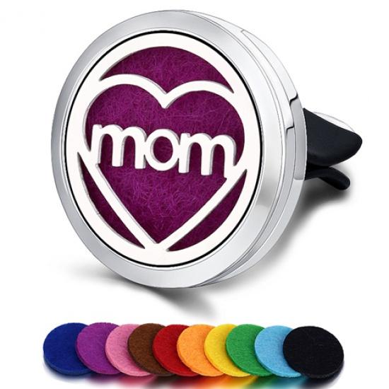 Многоразовый автомобильный освежитель воздуха, запах, диффузор для духов, клипса, автовентилятор, эфирное масло, медальон из нержавеющей стали, интерьер