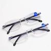 Reading Glasses Women Frameless Square Frame Presbyopia Eyeglasses Ultralight Men's Optical Eyewear Lens Power +100 To +400