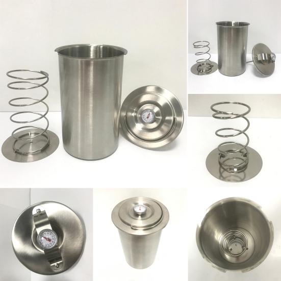 Пресс для деликатесного мяса из нержавеющей стали со встроенным термометром и пружинным механизмом. Домашний производитель колбасы. Большая емкость. Плита для ветчины.