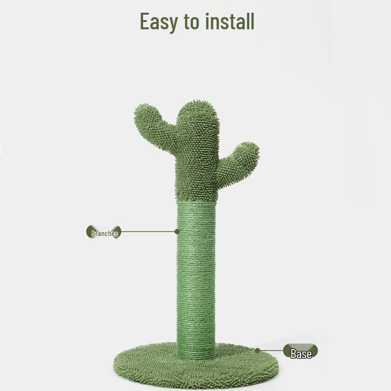 Cactus Cat Climbing Tree and Scratcher with Sisal Posts and Bed