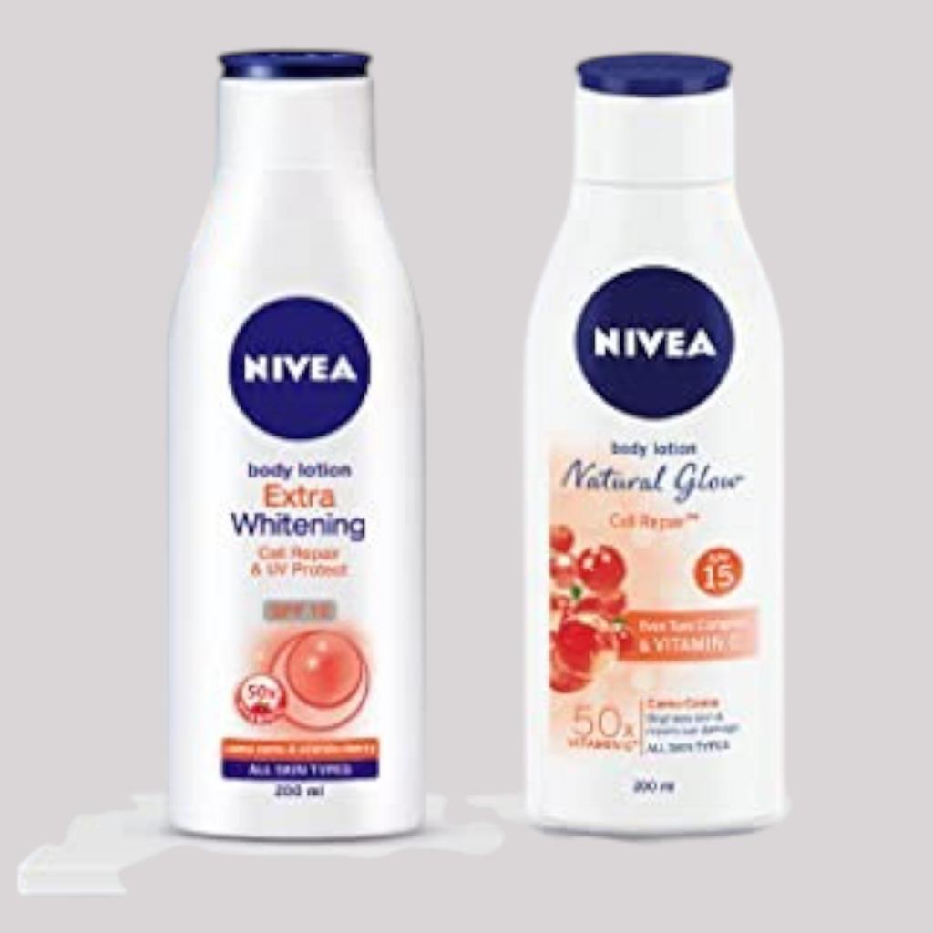 Nivea Natural Glow Body Lotion SPF 15 With Vitamin C 400ml For Men & Women – Non Greasy Cooling Moisturizer For Smooth Glowing Skin