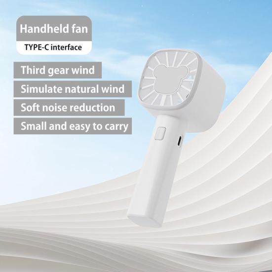 Портативный ручной вентилятор, небольшой охлаждающий вентилятор, 3 скорости, мощный поток воздуха, тихая работа, зарядка через USB, мини-вентилятор, охладитель воздуха