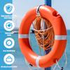 Horseshoe Lifebuoy Ring Bracket Stainless Steel Ship Lifebuoy Bracket Angle Adjustable Portable Lifebuoy Holder Boat Accessories