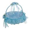 Wedding Supplies Rhinestone Basket Lace Bamboo Flower Basket Portable Small Flower Basket