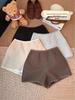 Women's Thickened Woolen High-Waisted Wide-Leg A-Line Shorts - Autumn/Winter 2025