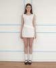 Kissing Spring Picnic Button Mini Dress (Ivory)