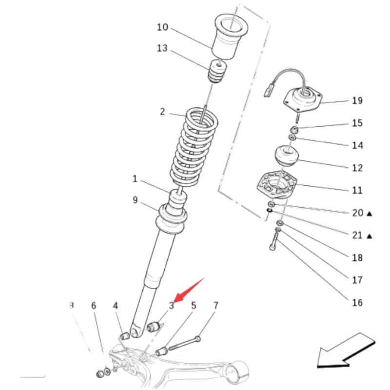 1PCS 000157630 Shock Sbsorber Ball Joint For 458 488 550 575 599 612 F430 QUATTROPORTE GRANSPORT GRANCABRIO