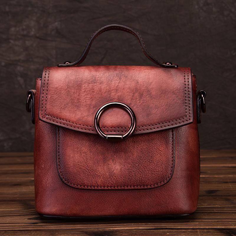 Маленькая квадратная сумка на одно плечо из коровьей кожи Баотоу, простая повседневная сумка в стиле ретро