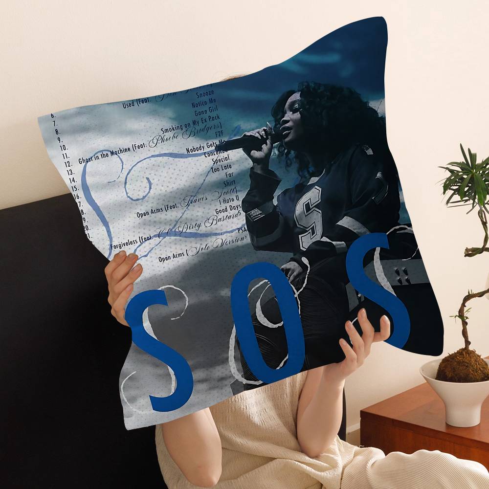 Popular Female Star Pop Singer Sza Cushion Cover Polyester Sofa Cushions Decorative Throw Pillows Home Decoration Pillowcover