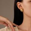 GEMCHIC Women's Floral Stud Earrings Gold Plated Stainless Steel Flower Design with Pearl and Crystal Center