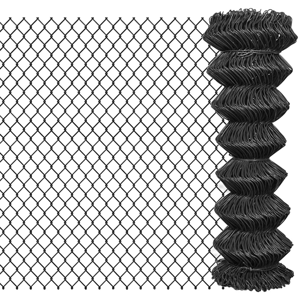 Wire Mesh Fence 15 x 1.25 m Steel Gray