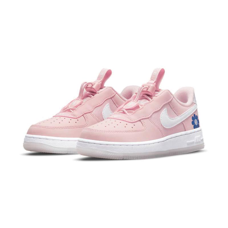 Nike Air Force 1 Toggle SE Износостойкие Низкие Кеды для Катания на Скейтборде Детские Розовый Цветок Дети Возрастом 3 7 Лет Кроссовки DB1814-600