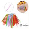 100 шт. Детские разноцветные пластиковые 7 см иглы для гобелена, шитья шерстяной пряжей, сделай сам
